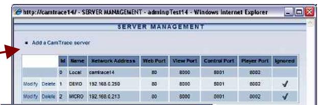 CAMTRACE V4.9.4 - Configuration to be performed on the connection servers - 2