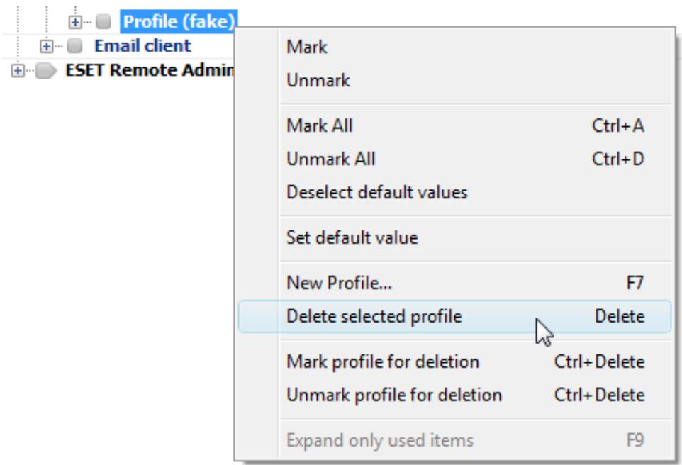 ESET REMOTE ADMINISTRATOR V2 - Removing existing profiles - 1