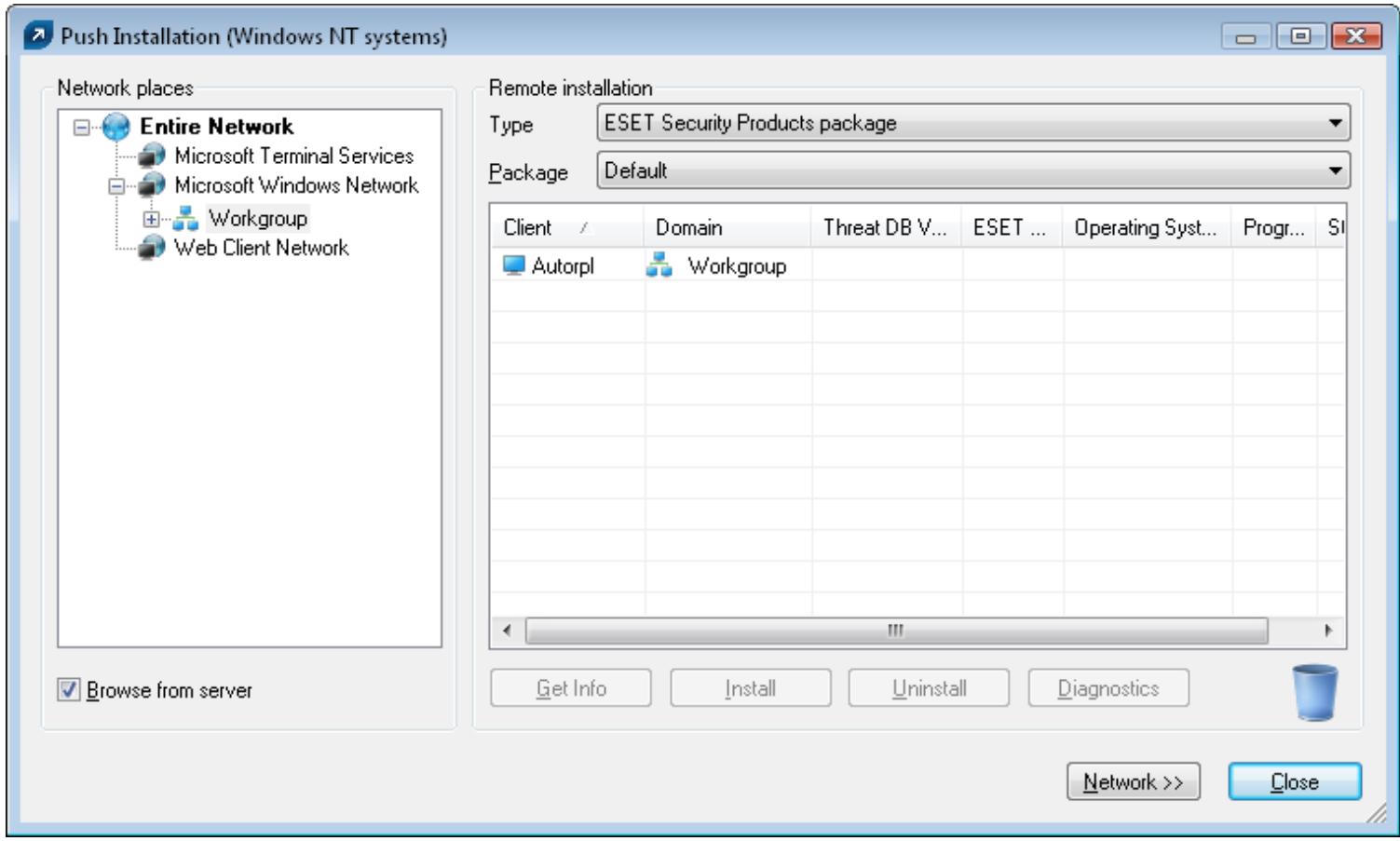 ESET REMOTE ADMINISTRATOR V2 - Remote push install - 1