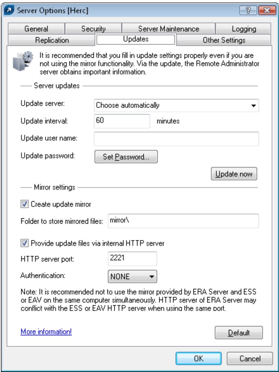 ESET REMOTE ADMINISTRATOR V2 - How to enable and configure Mirror - 1
