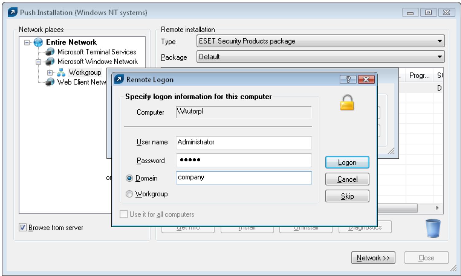ESET REMOTE ADMINISTRATOR V2 - Remote push install - 2