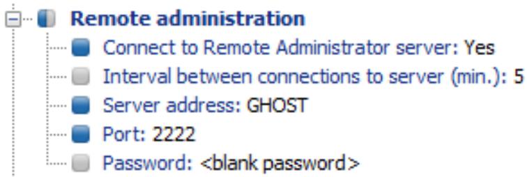 ESET REMOTE ADMINISTRATOR V2 - - ESET Smart Security > Kernel > Setup > Remote administration - 1