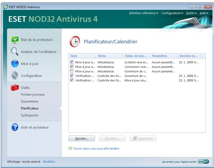 ESET NOD32 ANTIVIRUS 4 - Planificateur - 1