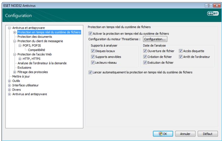 ESET NOD32 ANTIVIRUS 4 - La protection en temps réel est désactivée - 1