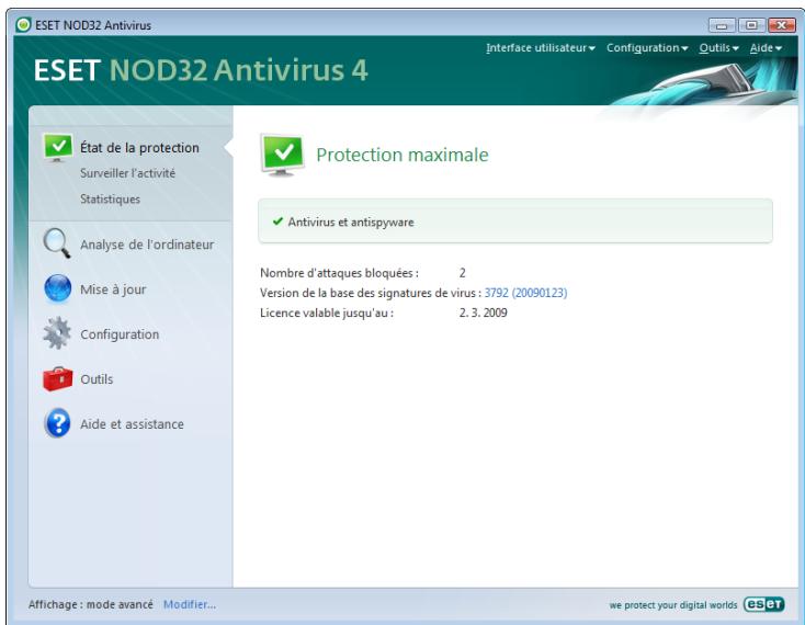 ESET NOD32 ANTIVIRUS 4 - Contrôle du fonctionnement du système - 1