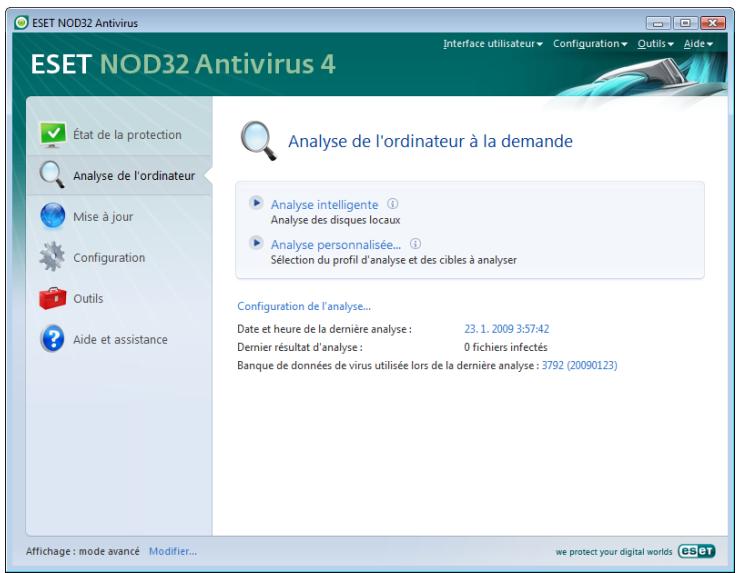 ESET NOD32 ANTIVIRUS 4 - Analyse de l'ordinateur à la demande - 1