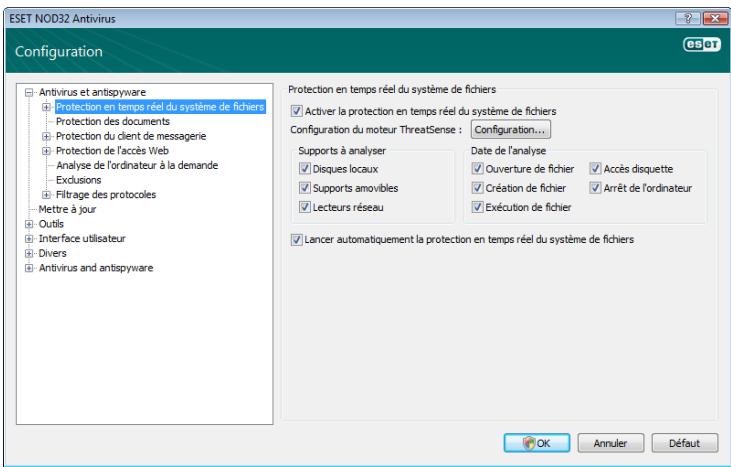 ESET NOD32 ANTIVIRUS 4 - Configuration de la vérification - 1