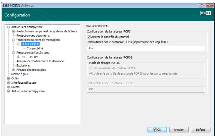ESET NOD32 ANTIVIRUS 4 - Contrôle POP3 - 1