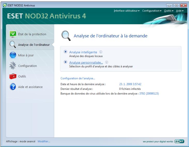 ESET NOD32 ANTIVIRUS 4 - Type d'analyse - 1