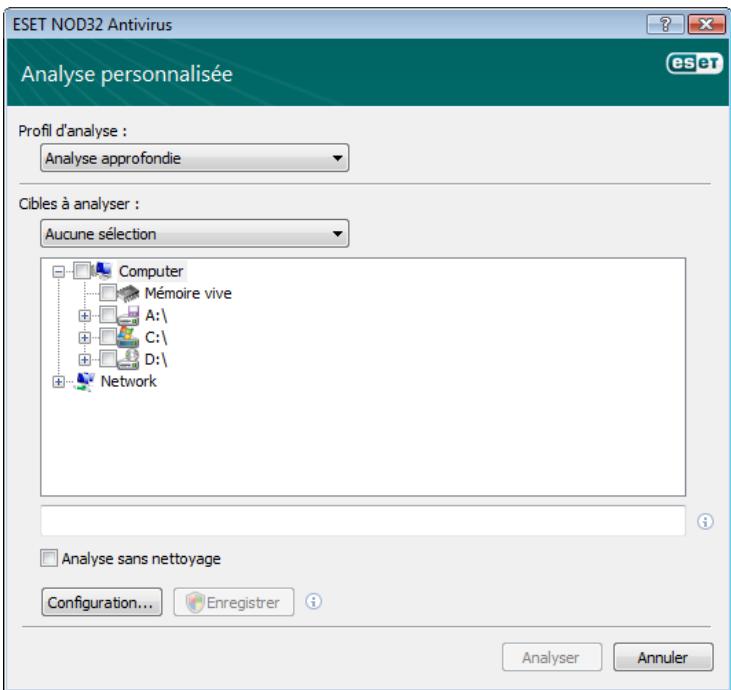 ESET NOD32 ANTIVIRUS 4 - Cibles à analyser - 1