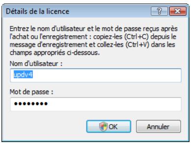 ESET NOD32 ANTIVIRUS 4 - Entrée d'un nom d'utilisateur et d'un mot de passe - 1