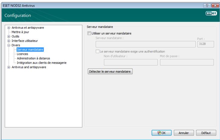 ESET NOD32 ANTIVIRUS 4 - Configuration du serveur mandataire - 1