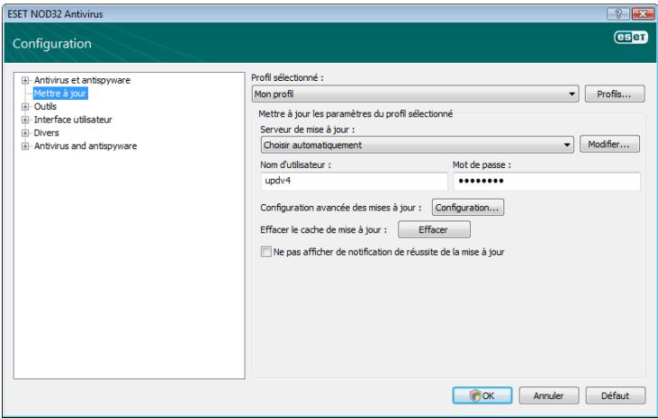 ESET NOD32 ANTIVIRUS 4 - Configuration des mises à jour - 2
