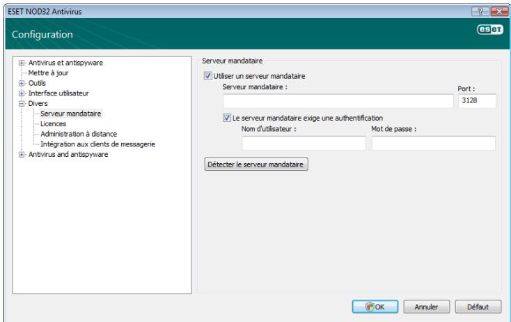 ESET NOD32 ANTIVIRUS 4 - Configuration du serveur mandataire - 1