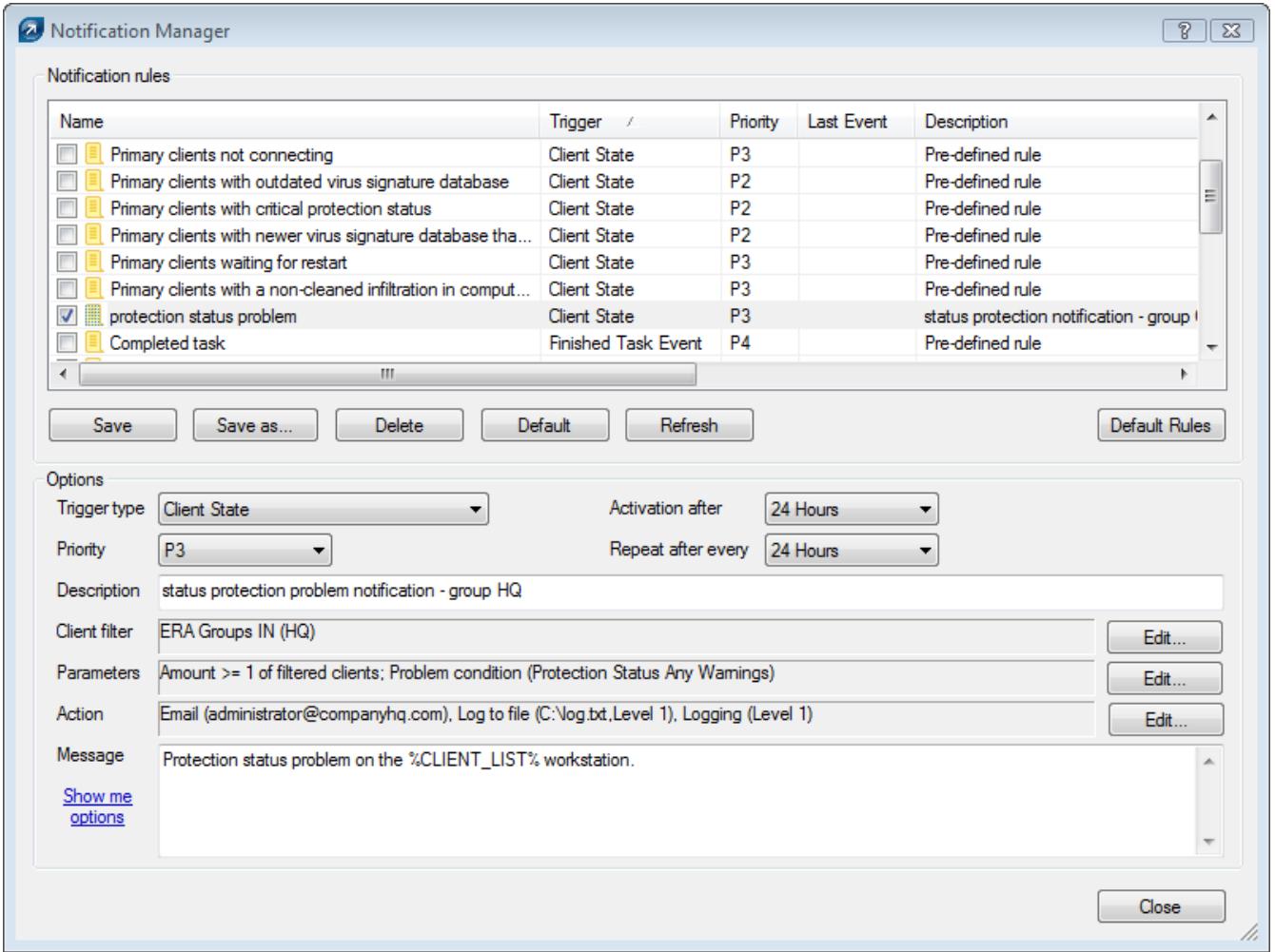 ESET REMOTE ADMINISTRATOR 4 - Rule creation - 1