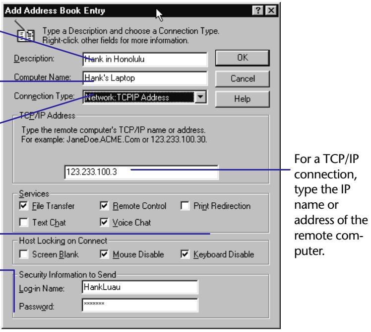 LAPLINK TECH - Creating a network entry in Address Book - 4