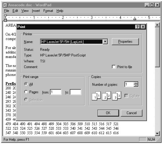 LAPLINK TECH - Printing over LapLink - 1