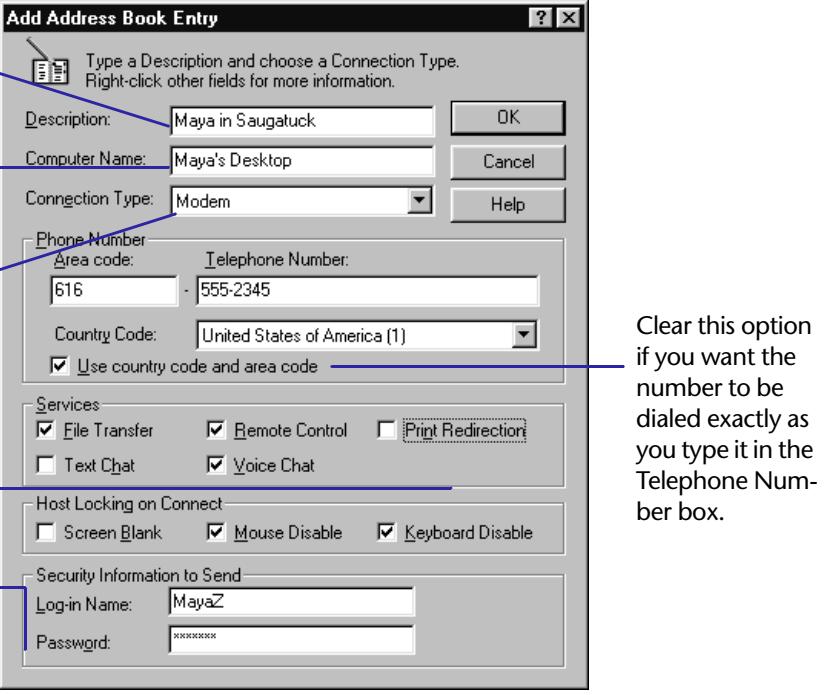 LAPLINK TECH - Creating a modem entry in Address Book - 4