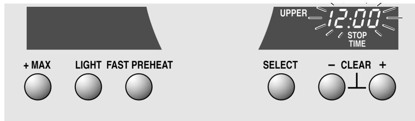 THERMADOR PODC302 - To set the Clock Time and Stop Time: - 1