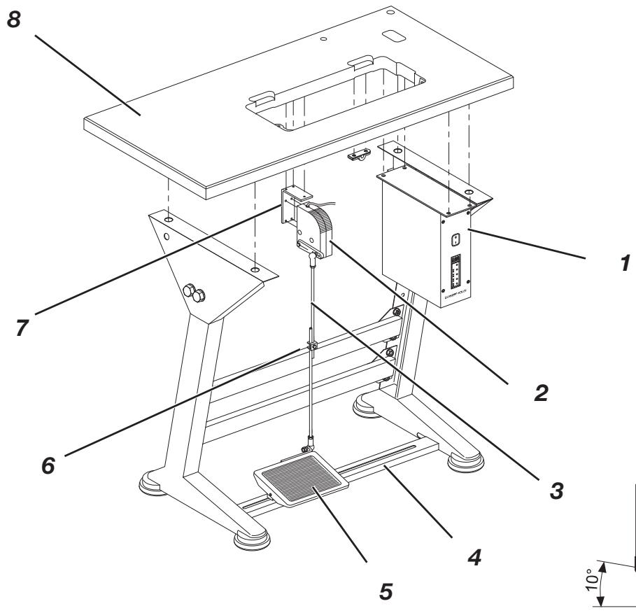 DURKOPP M-TYPE 867 - Fitting the sewing-drive control for machines with direct drive - 1