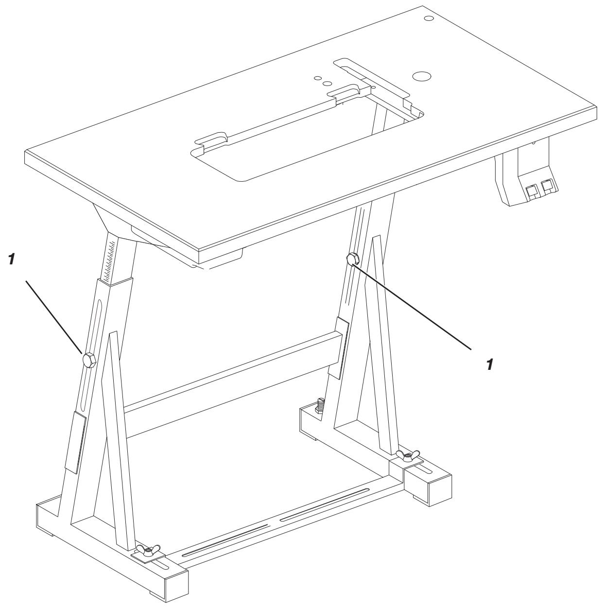 DURKOPP M-TYPE 867 - Setting the working height - 1