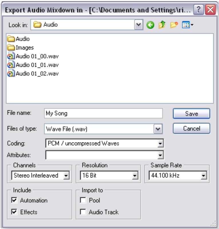E-MU 1820 - Exporter les fichiers audio - 2
