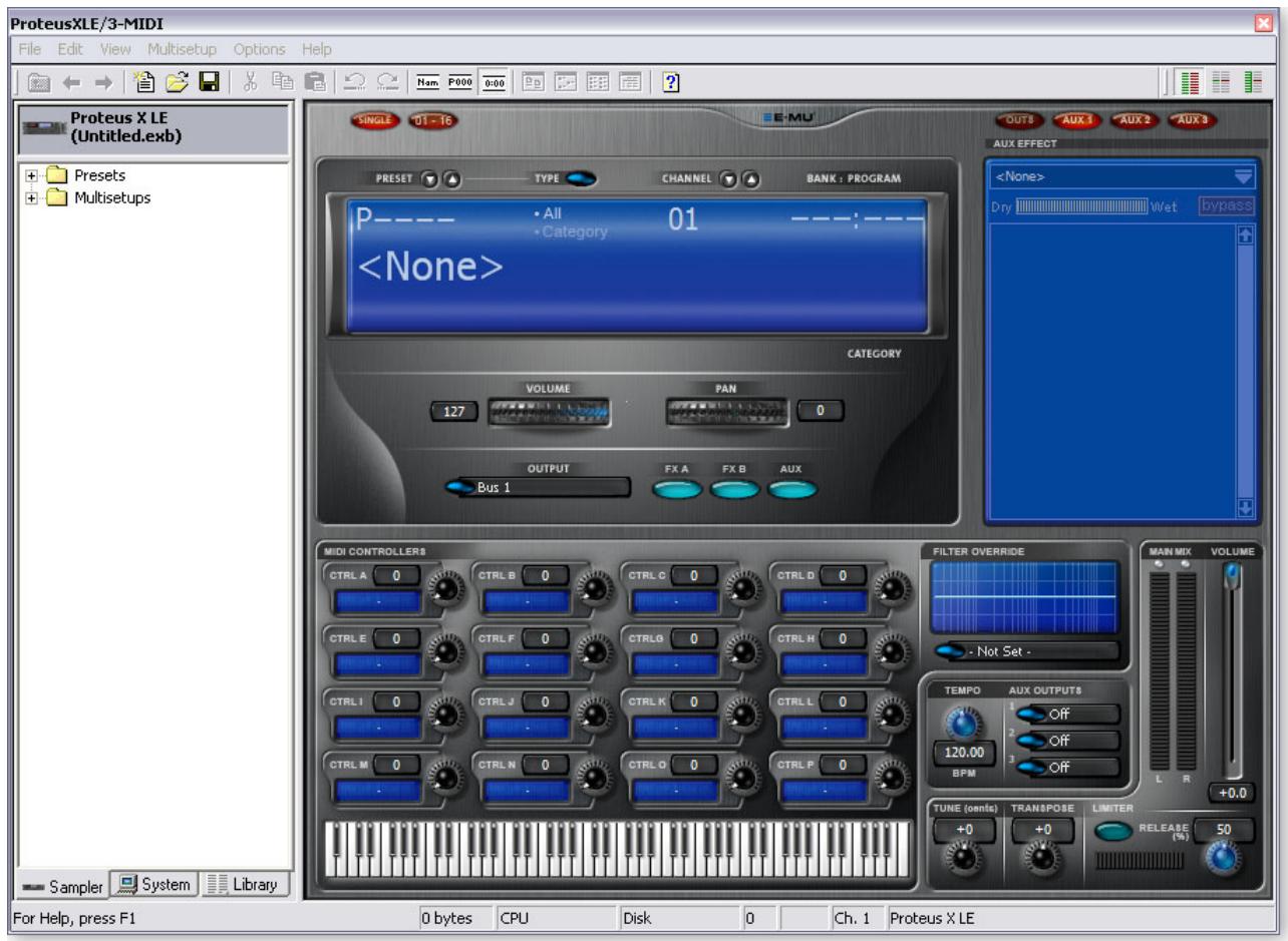 E-MU 1820 - Sélectionnez l'instrument virtuel - 4