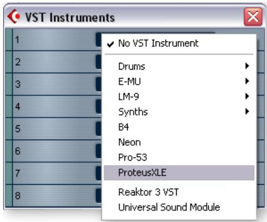 E-MU 1820 - - Utilisation de proteus x le vsti dans cubase le - 4