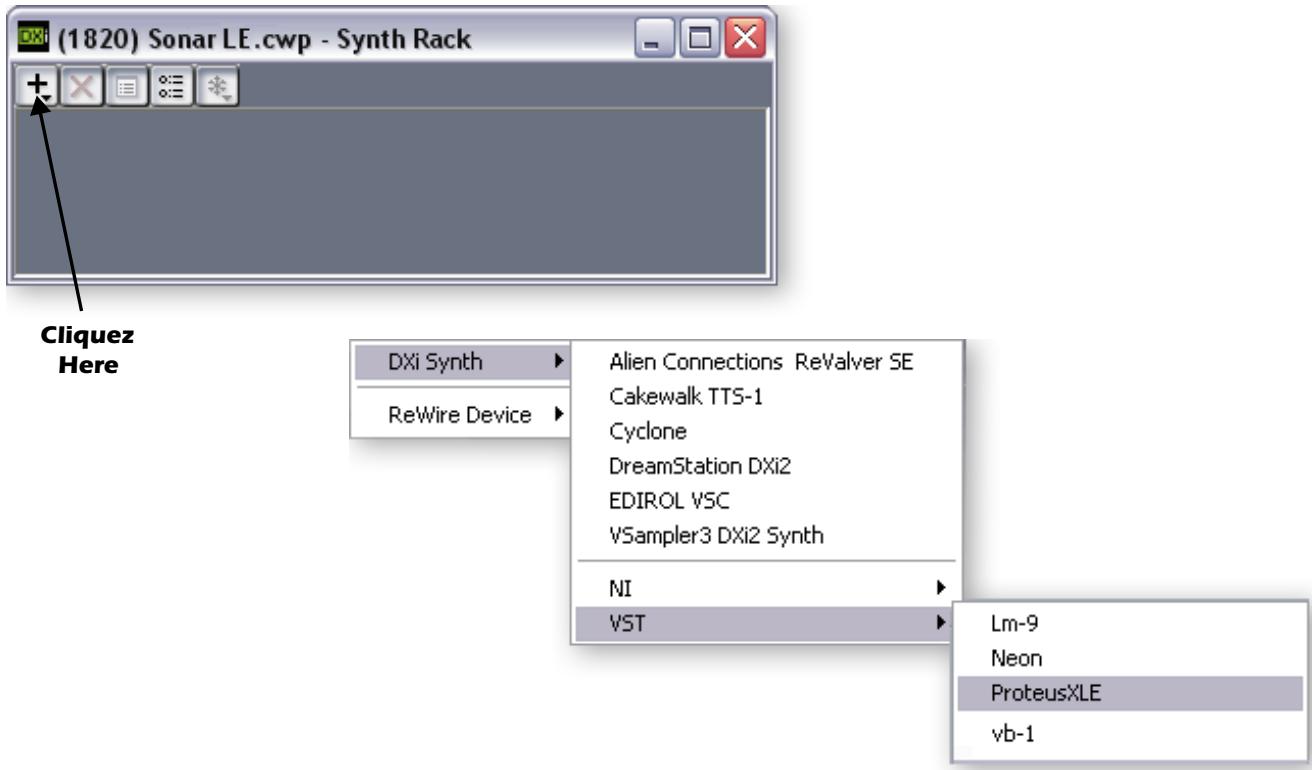 E-MU 1820 - Sélectionnez l'instrument virtuel - 1