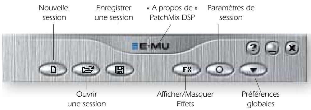 E-MU 1616M - La barre d'outils - 1