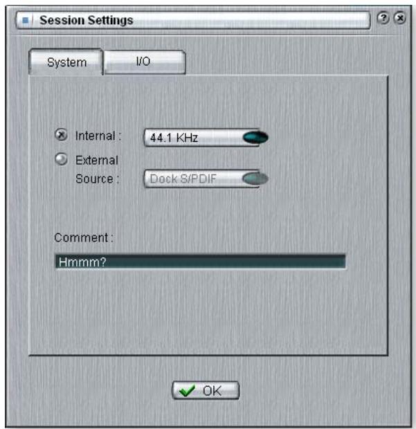 E-MU 1616M - Paramètres système - 1