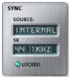 E-MU 1616M - Témoins sync/SR (sample rate) - 1