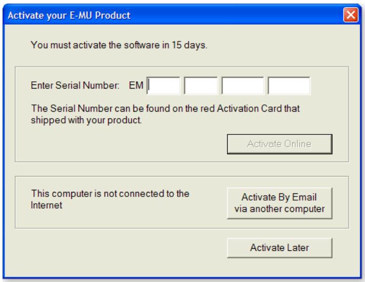 E-MU EMULATOR X3 - Running the Application for the First Time - 1