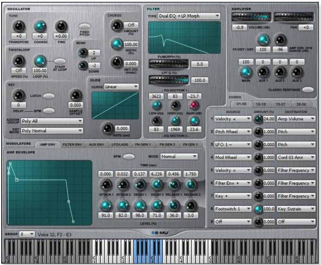 E-MU EMULATOR X3 - Overview of the Voice Processing Window - 1