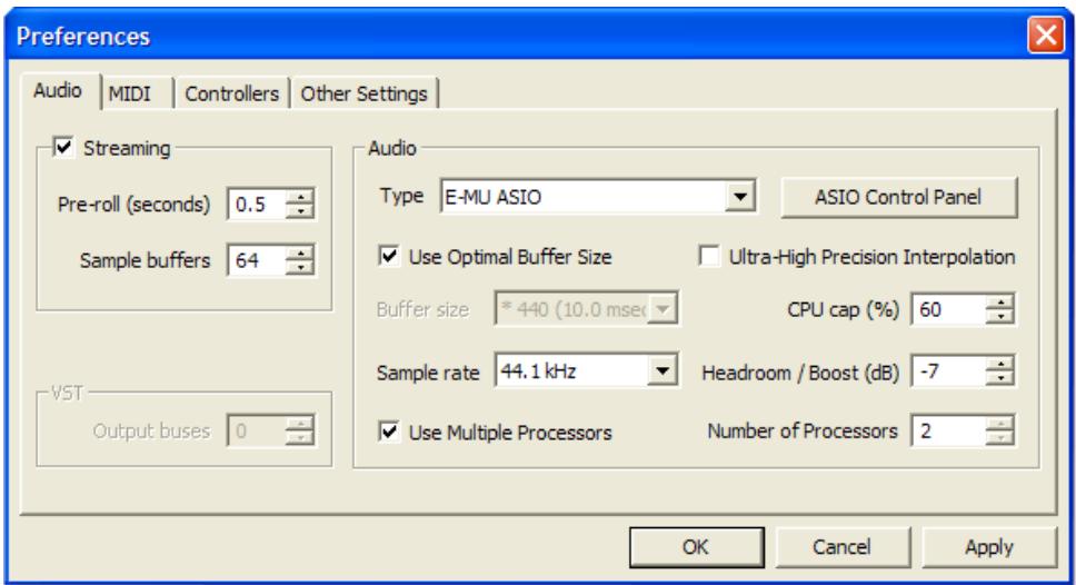 E-MU EMULATOR X3 - To Access the Preferences Dialog Box - 1