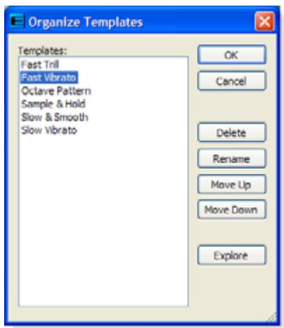 E-MU EMULATOR X3 - To Rename or Delete a Template - 1