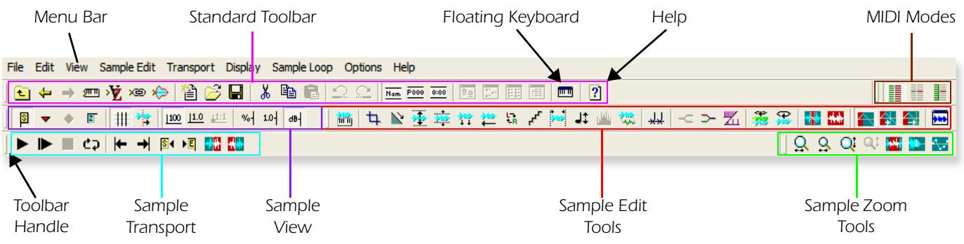 E-MU EMULATOR X3 - The Toolbars - 1