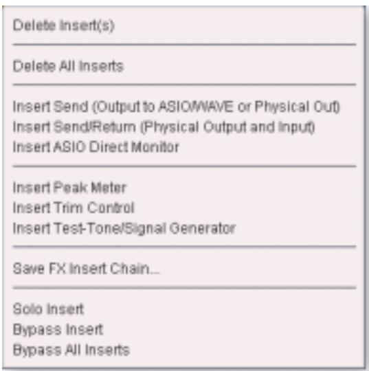 E-MU 1616 - Le menu Insert - 1