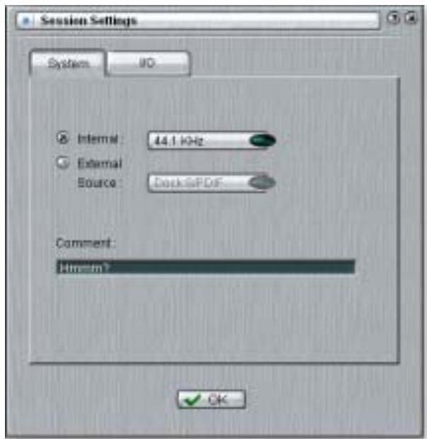 E-MU 1616 - Paramètres système - 1