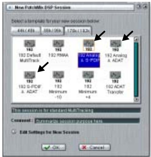 E-MU 1616 - Sélection d'une session à 176/192 kHz - 1