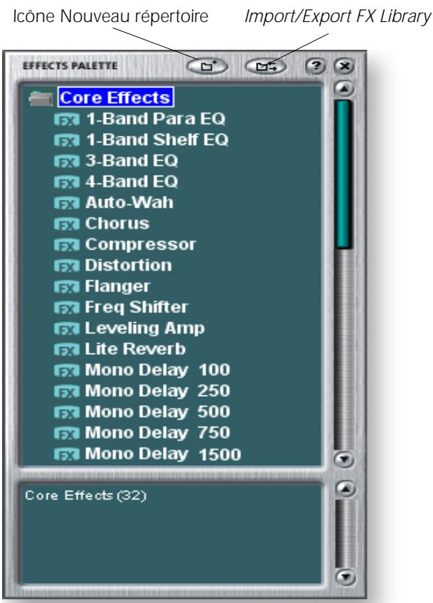 E-MU 1616 - La palette d'effets - 1