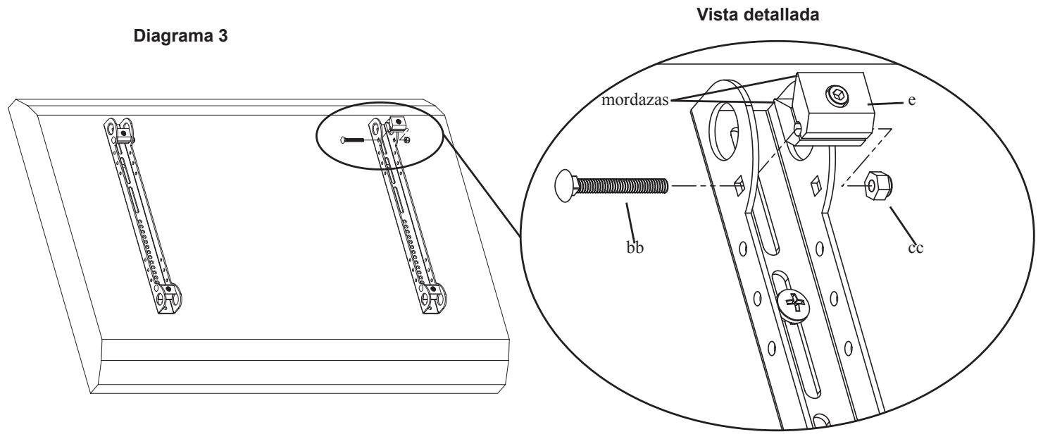 SANUS VISIONMOUNT FLAT PANEL WALL MOUNT-VMSA - Paso 2: Montaje de los soportes de monitor a un telesor con la parte trasera curvada o con othero tipo de obstruccion. - 3