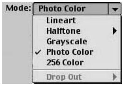AVISION 1200U - SELECTING A PROPER IMAGE TYPE - 1