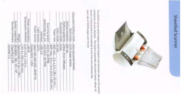 AVISION AV121 - Choice: Book, Fanfold. - 1