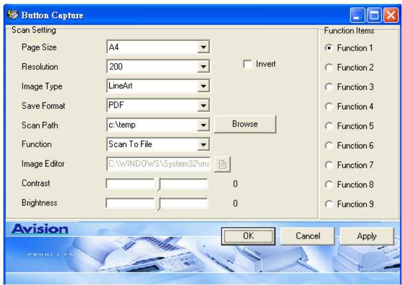 AVISION AV121 - To Start Button Capture, - 1