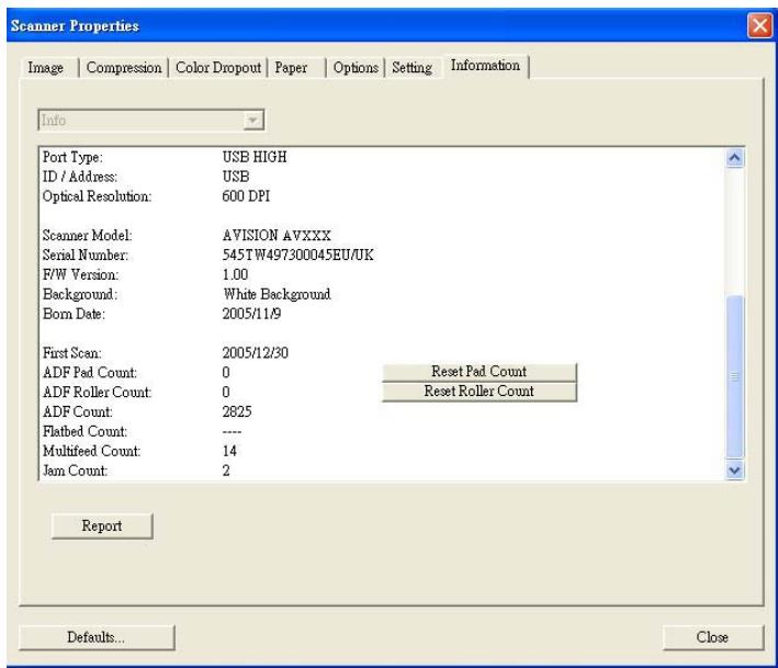 AVISION AV3850 - THE SETTING TAB - 1