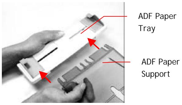 AVISION AV610 - Installing the ADF Paper Tray - 1