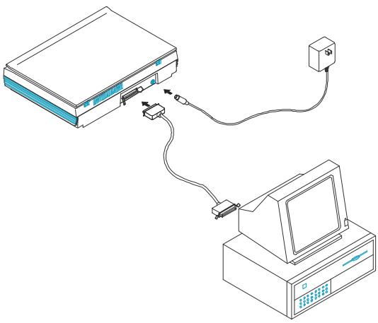 AVISION AV630CS - Connecting the SCSI cable to the scanner - 1