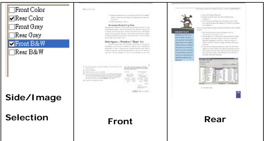 AVISION AV8050U-G - Example 1: Scanning a two-sided color document, both sides in color - 2