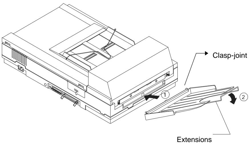 AVISION AV810C - ADF output paper rack installation - 1